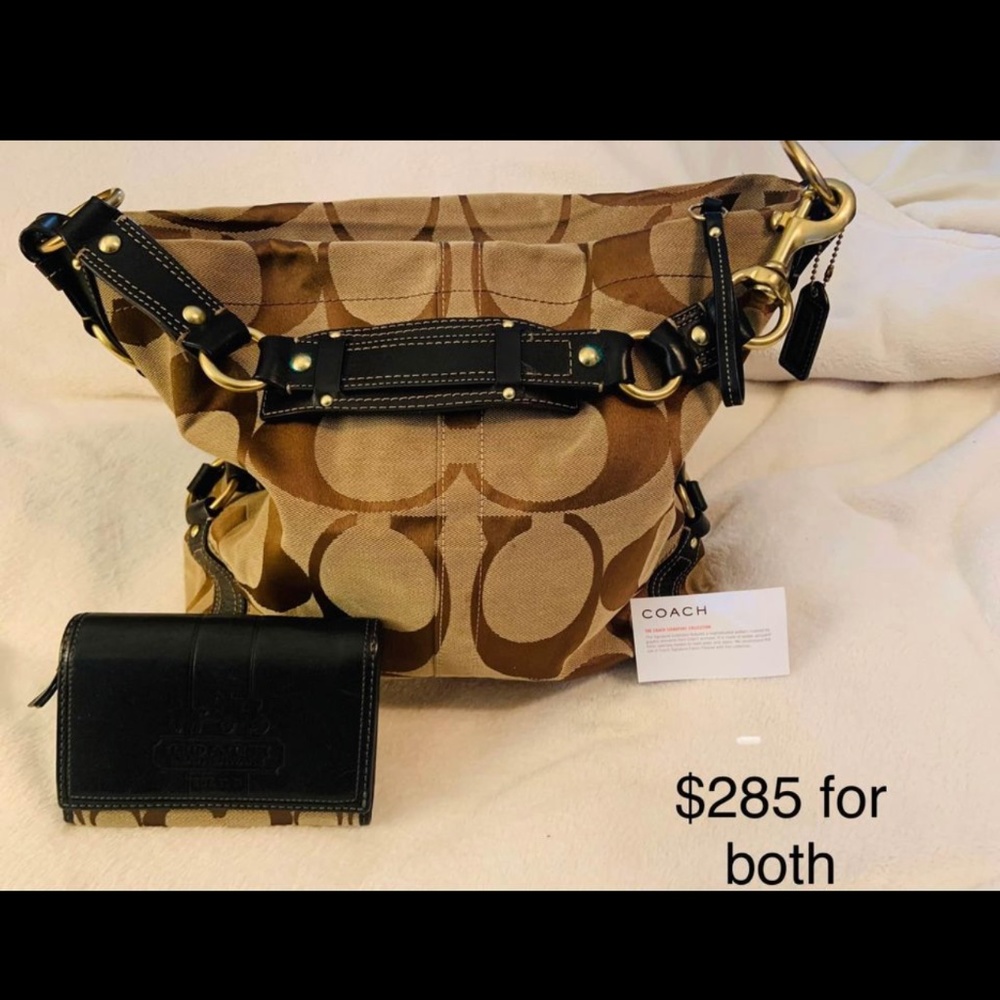 Coach bag & matching wallet